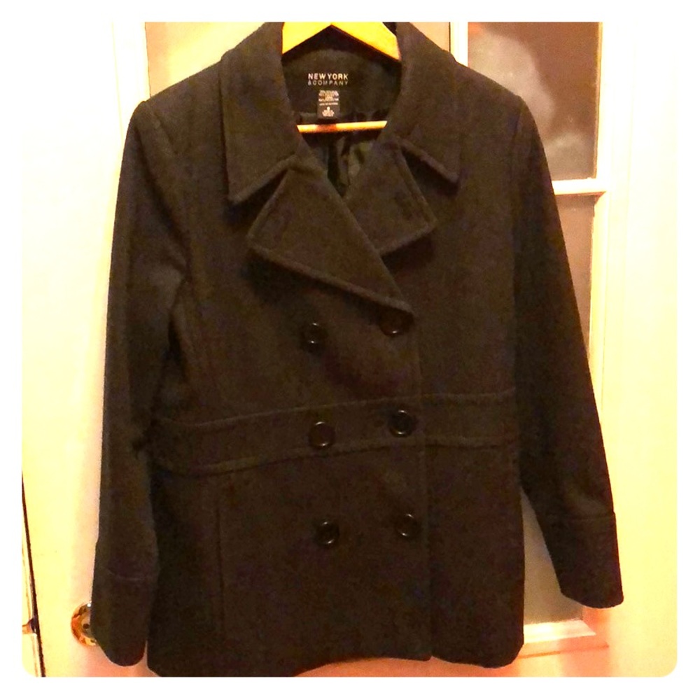 EUC Charcoal Gray New York & Company Pea Coat